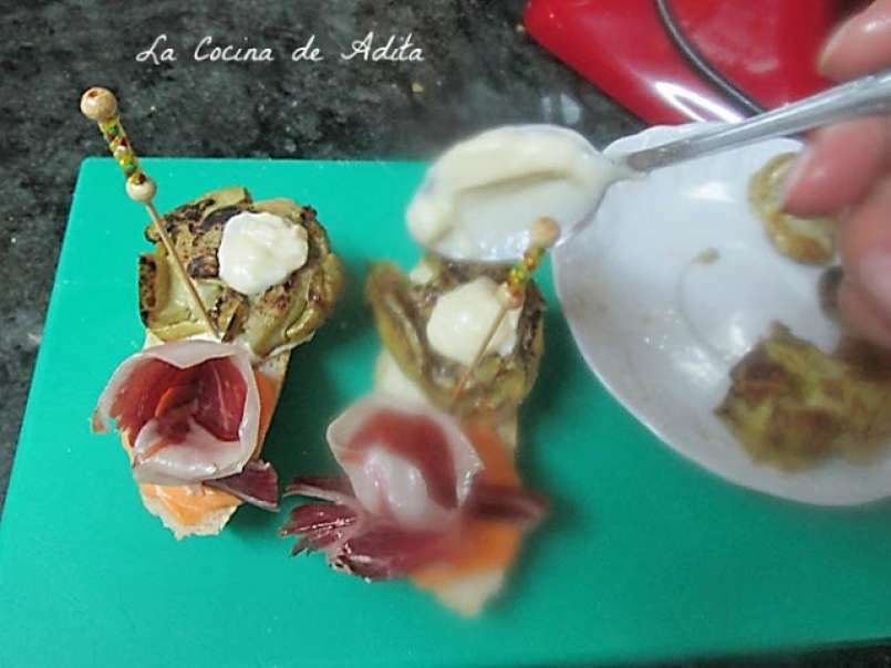 Tapa de alcachofas con mayonesa de alcachofas - foto 11