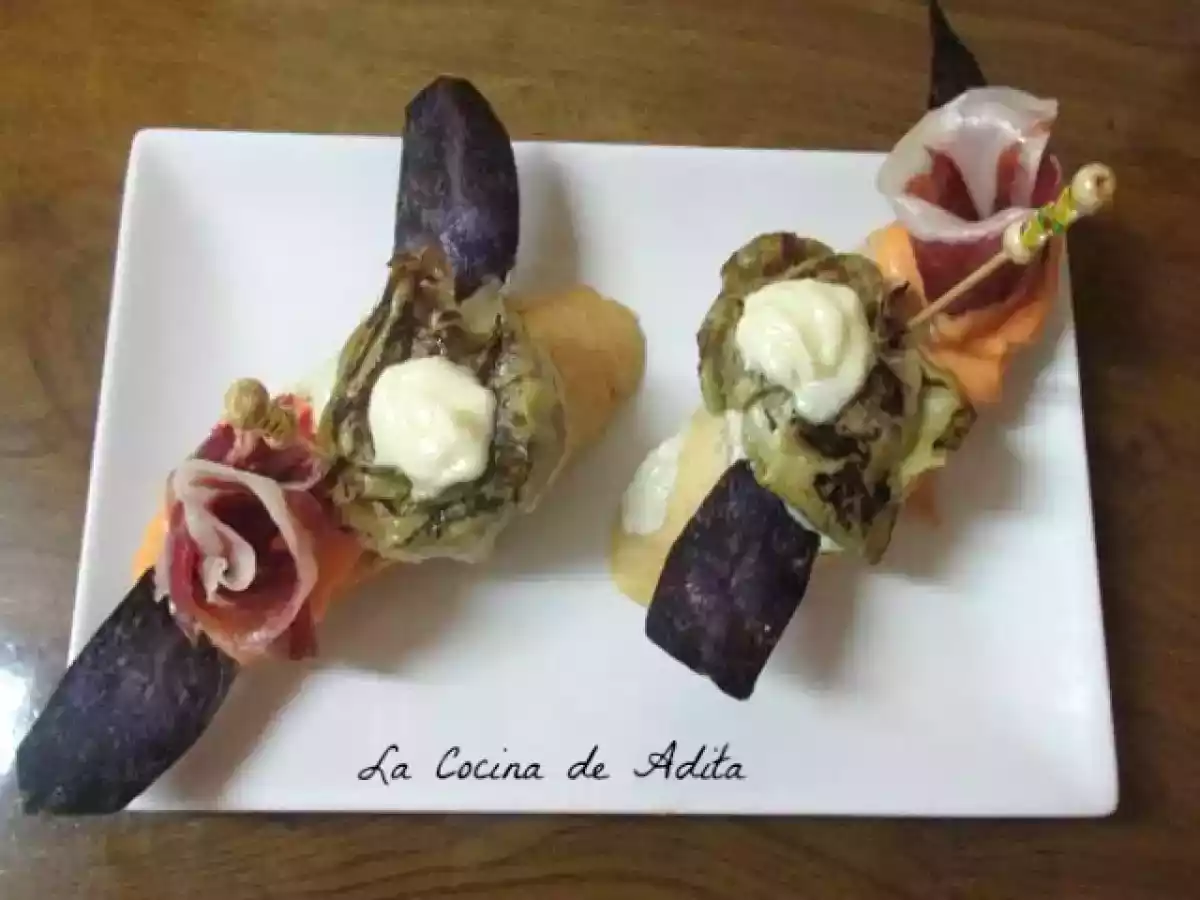 Tapa de alcachofas con mayonesa de alcachofas - foto 12