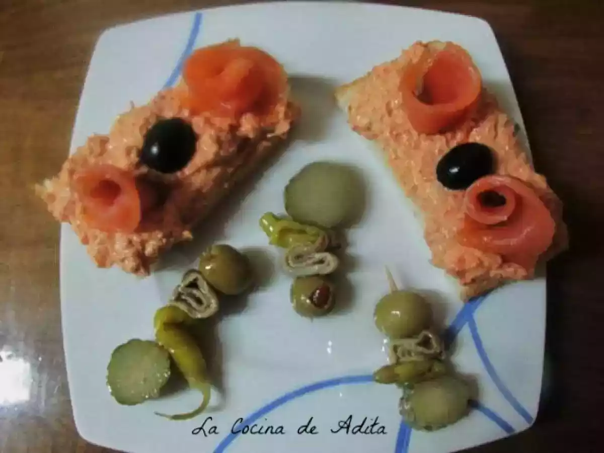 Tapa de atún y salmón ahumado