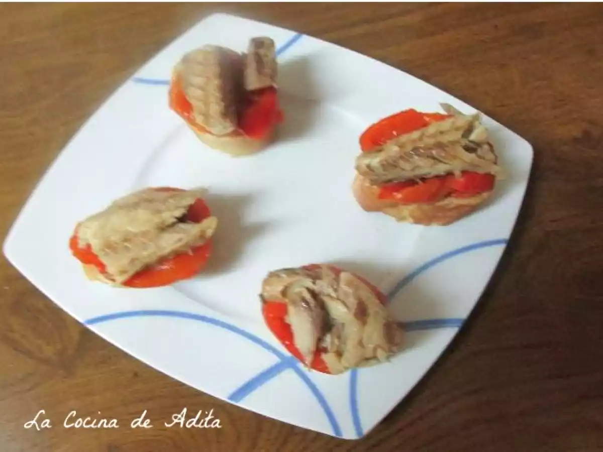 Tapa de pimientos asado con caballa - foto 5