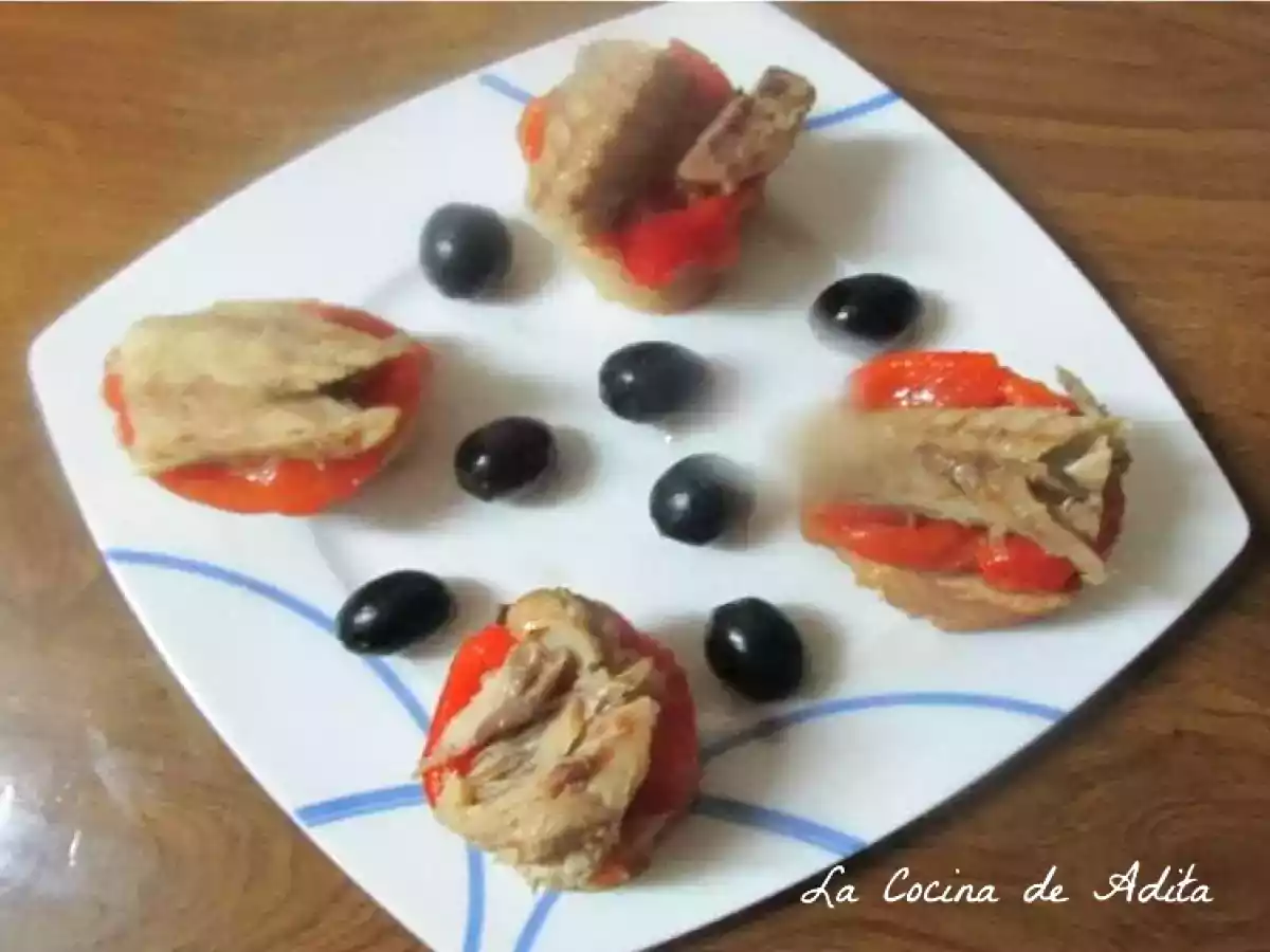 Tapa de pimientos asado con caballa - foto 6