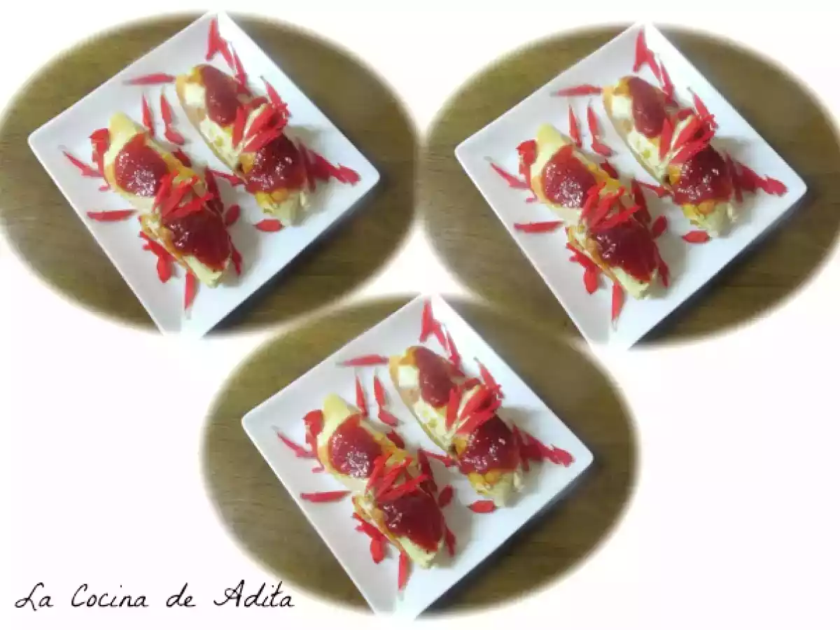 Tapa de queso de cabra a la plancha, con mermelada de pimientos - foto 9