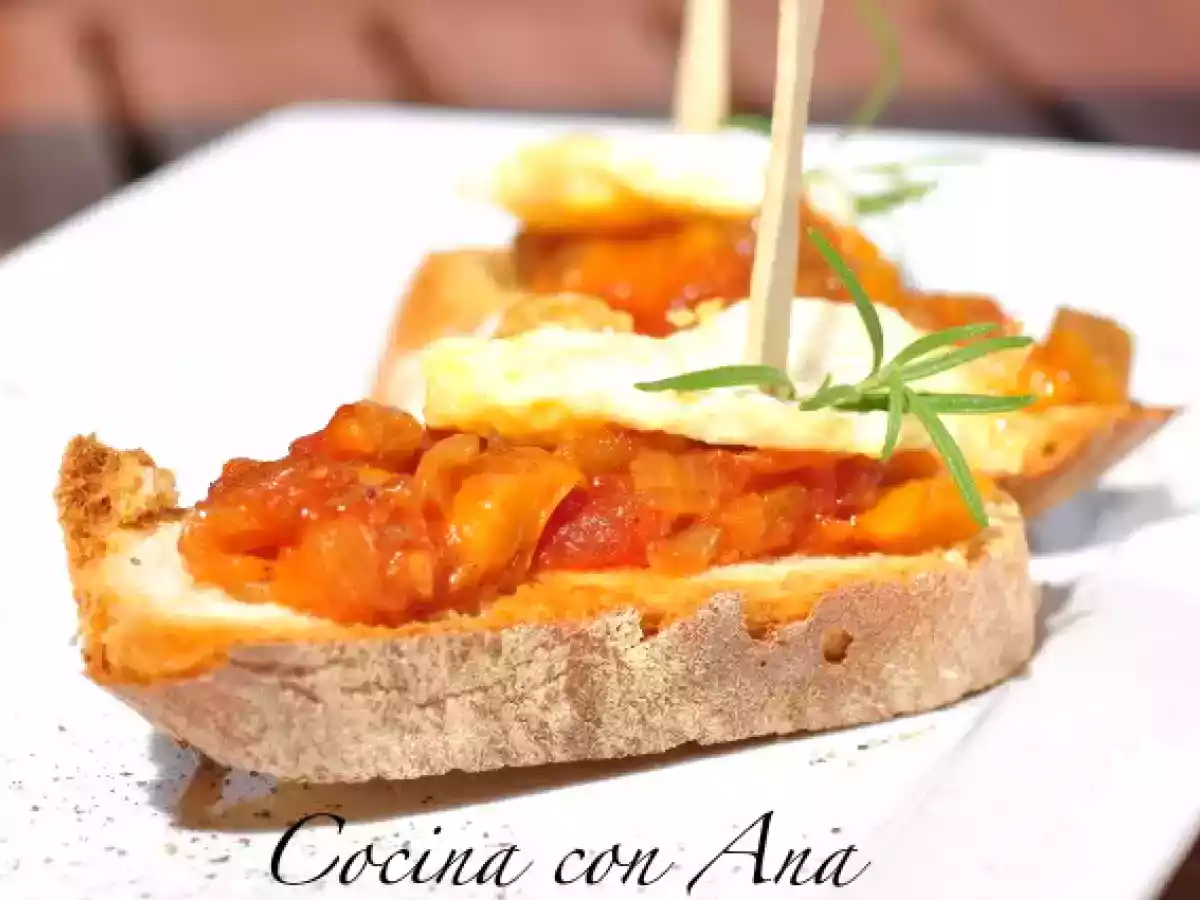 Tapa de tabernero con verduras