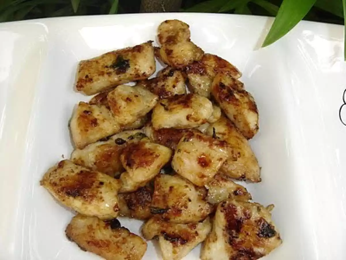 Taquitos de pollo con soja y miel