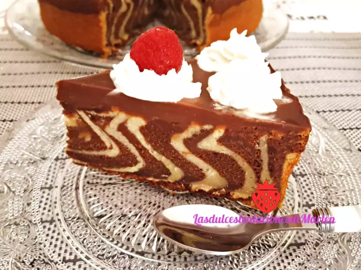 Tarta amarmolada con chocolate