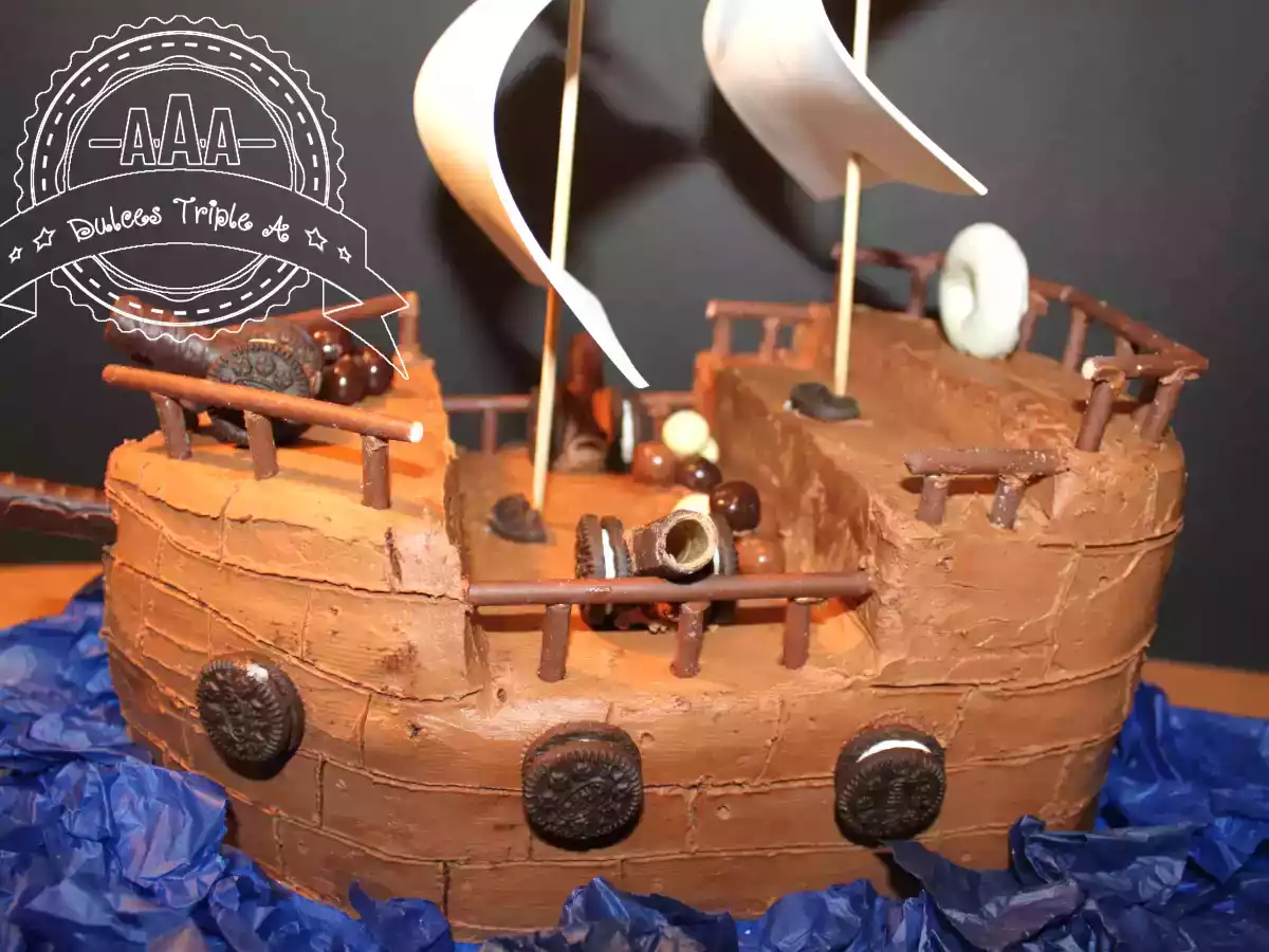 Tarta Barco Pirata. Para el Príncipe de mi Casa