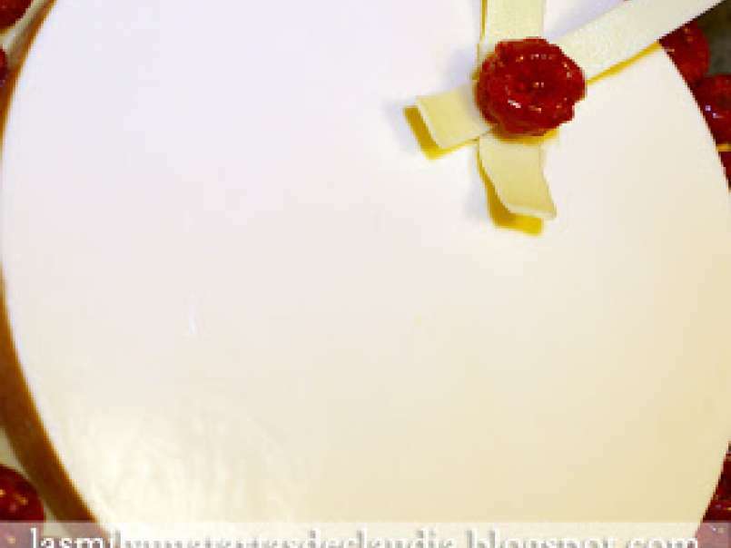 Tarta bavaroise de queso con crema de mango y frambuesas - foto 2