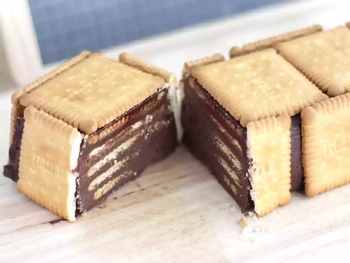 Tarta bloque de galletas y chocolate - foto 3