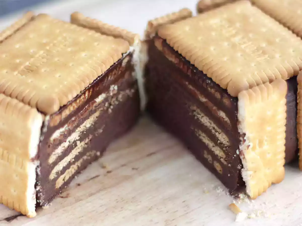 Tarta bloque de galletas y chocolate - foto 4