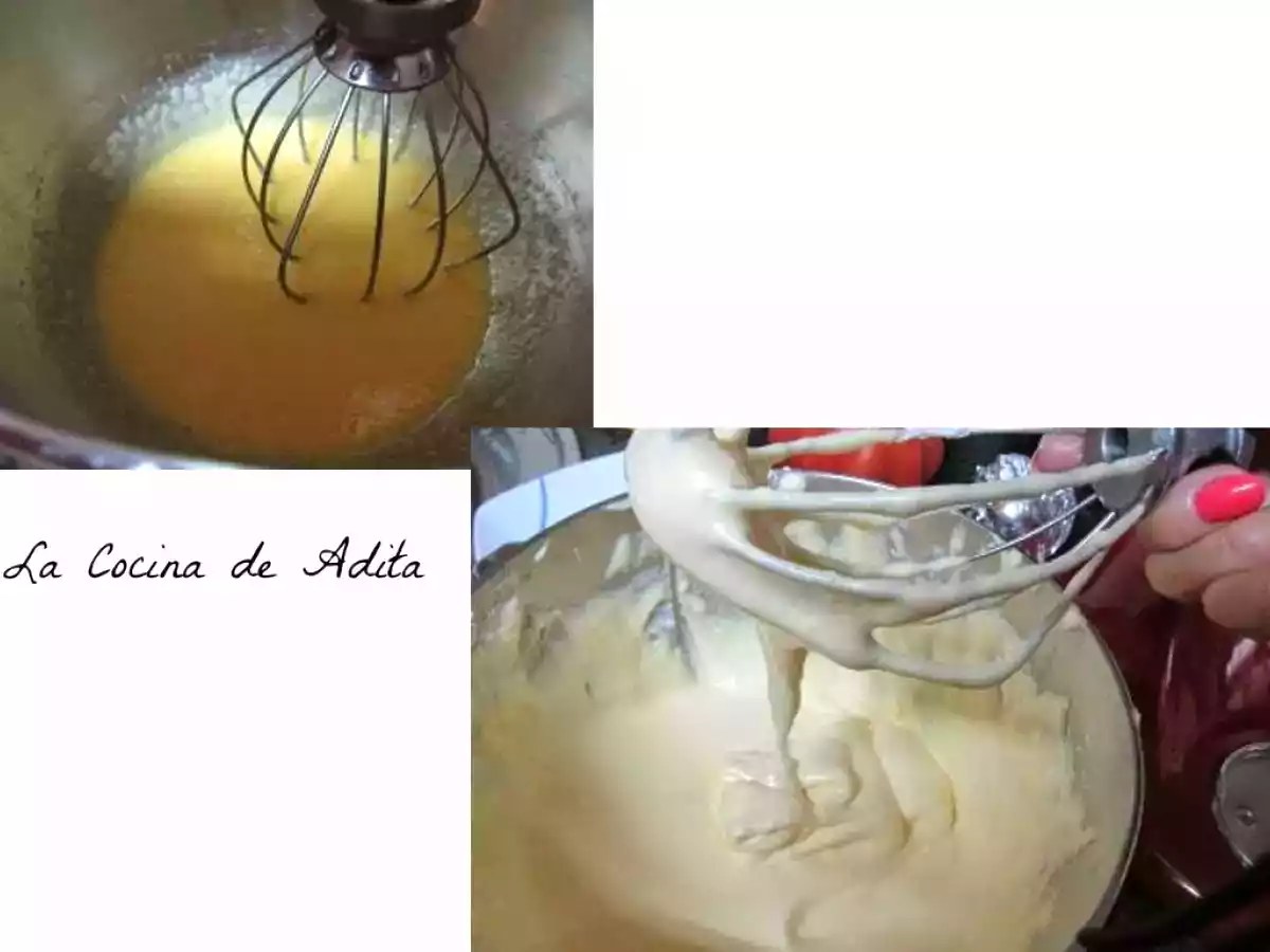 Tarta capuchina decorada con merengue italiano y almendras - foto 3