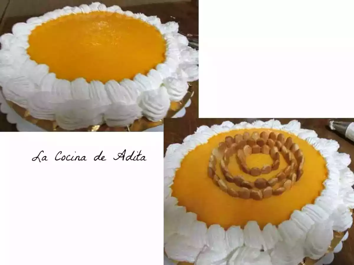 Tarta capuchina decorada con merengue italiano y almendras - foto 18
