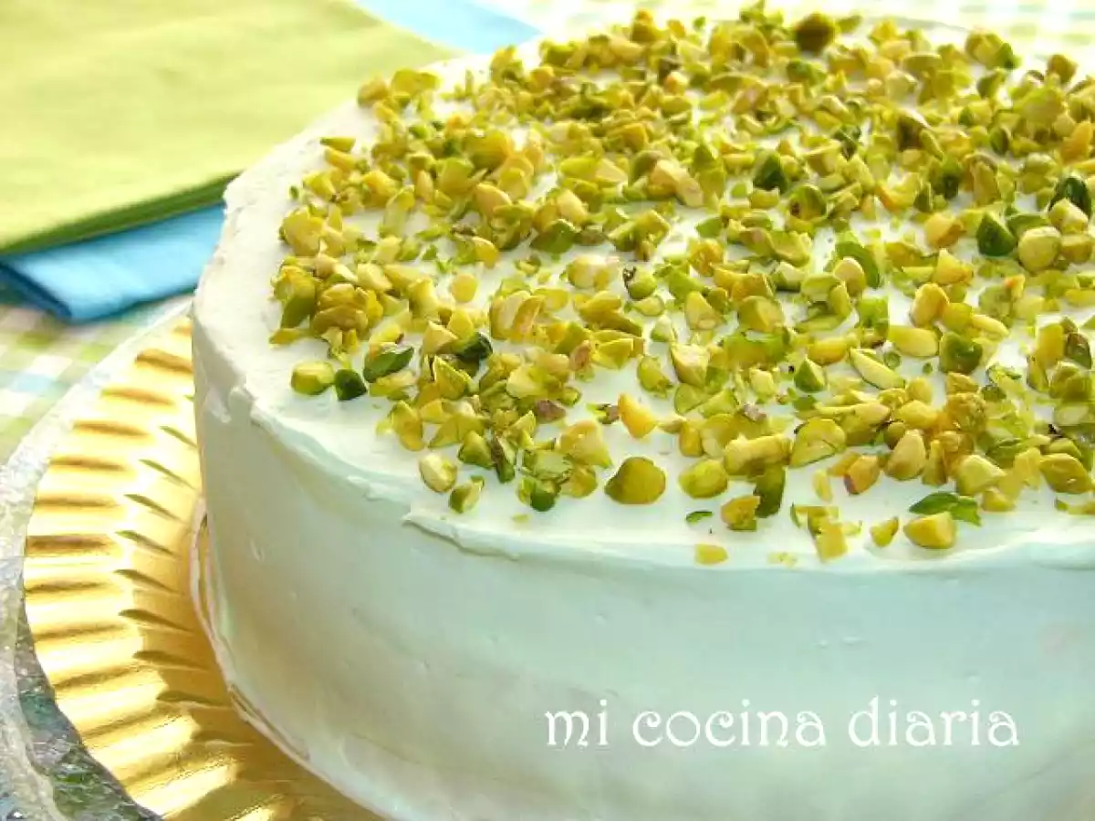 Tarta con pistachos