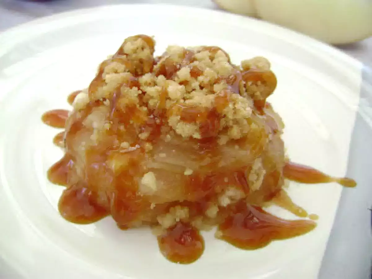 TARTA CRUJIENTE DE MANZANA Y CARAMELO - foto 2