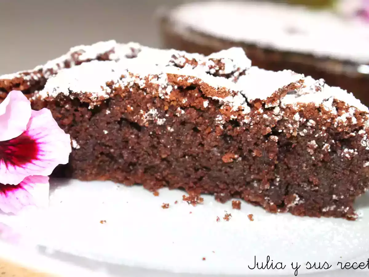 Tarta de almendras y chocolate (sin gluten)