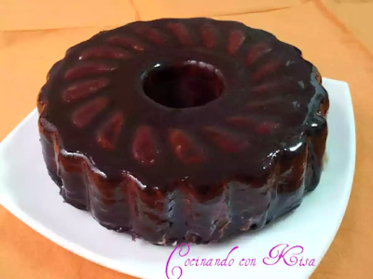 Tarta de Arroz con Leche y Cobertura de chocolate(fussioncook)