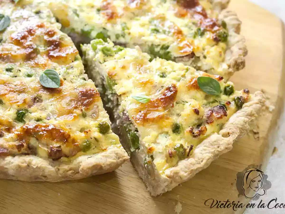 Tarta de arvejas, ricotta y panceta - foto 2