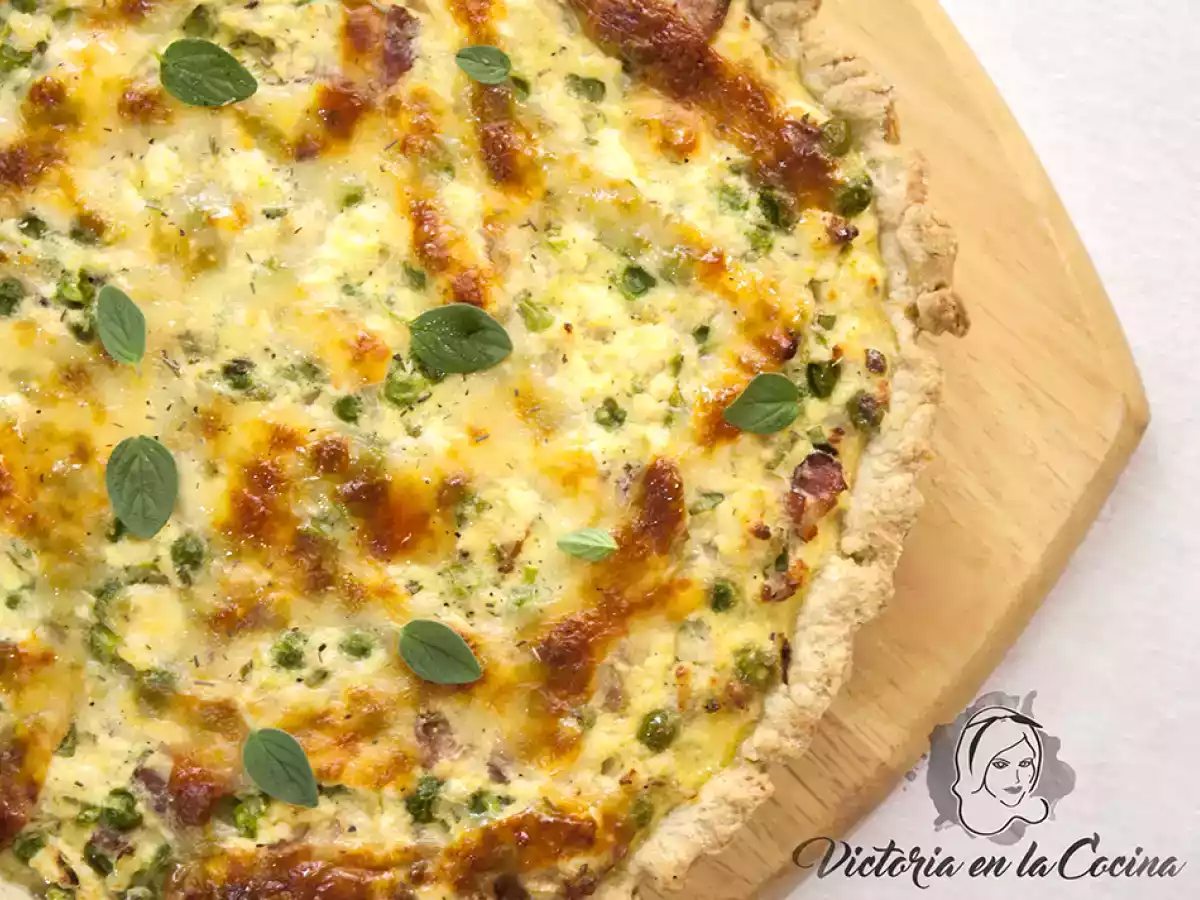 Tarta de arvejas, ricotta y panceta - foto 3