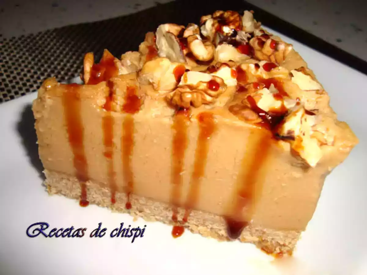 Tarta de caramelo y nueces