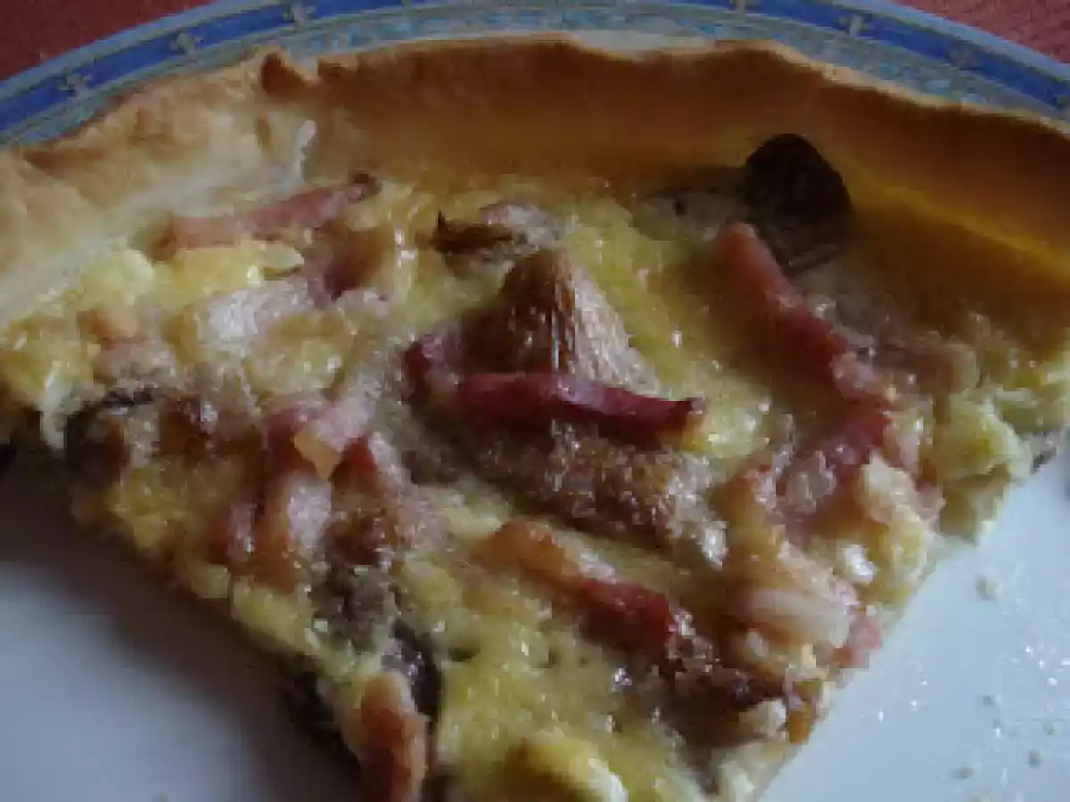 TARTA DE CHAMPIÑONES Y BACON