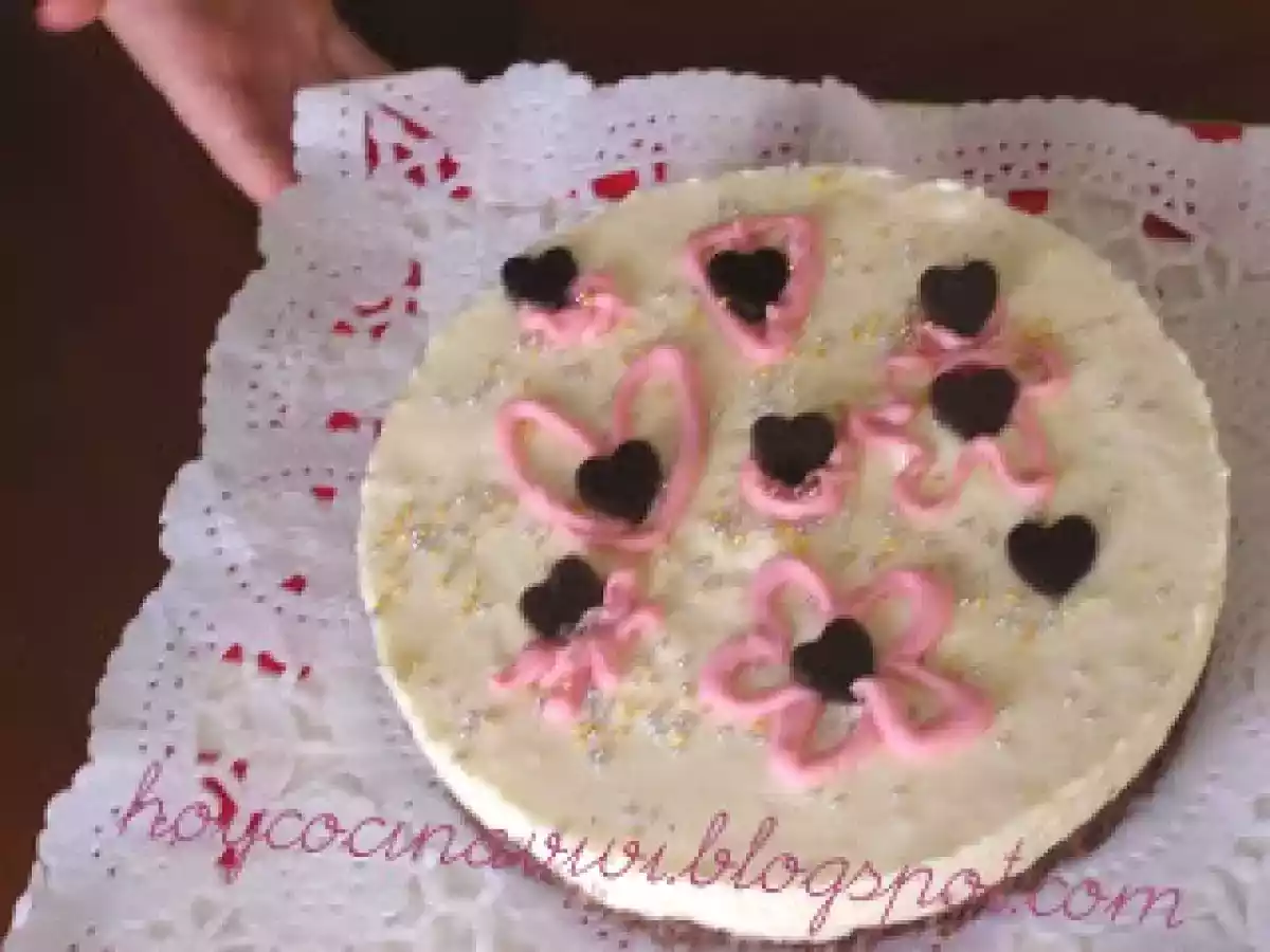 Tarta de chocolate blanco y negro - foto 3