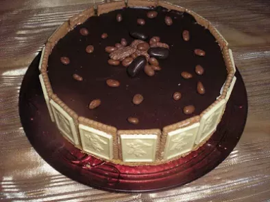 Tarta de chocolate, queso y café MERCHI, de Cumpleaños y Aniversario