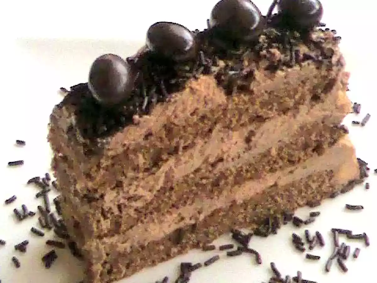 Tarta de chocolate rellena de chocolate