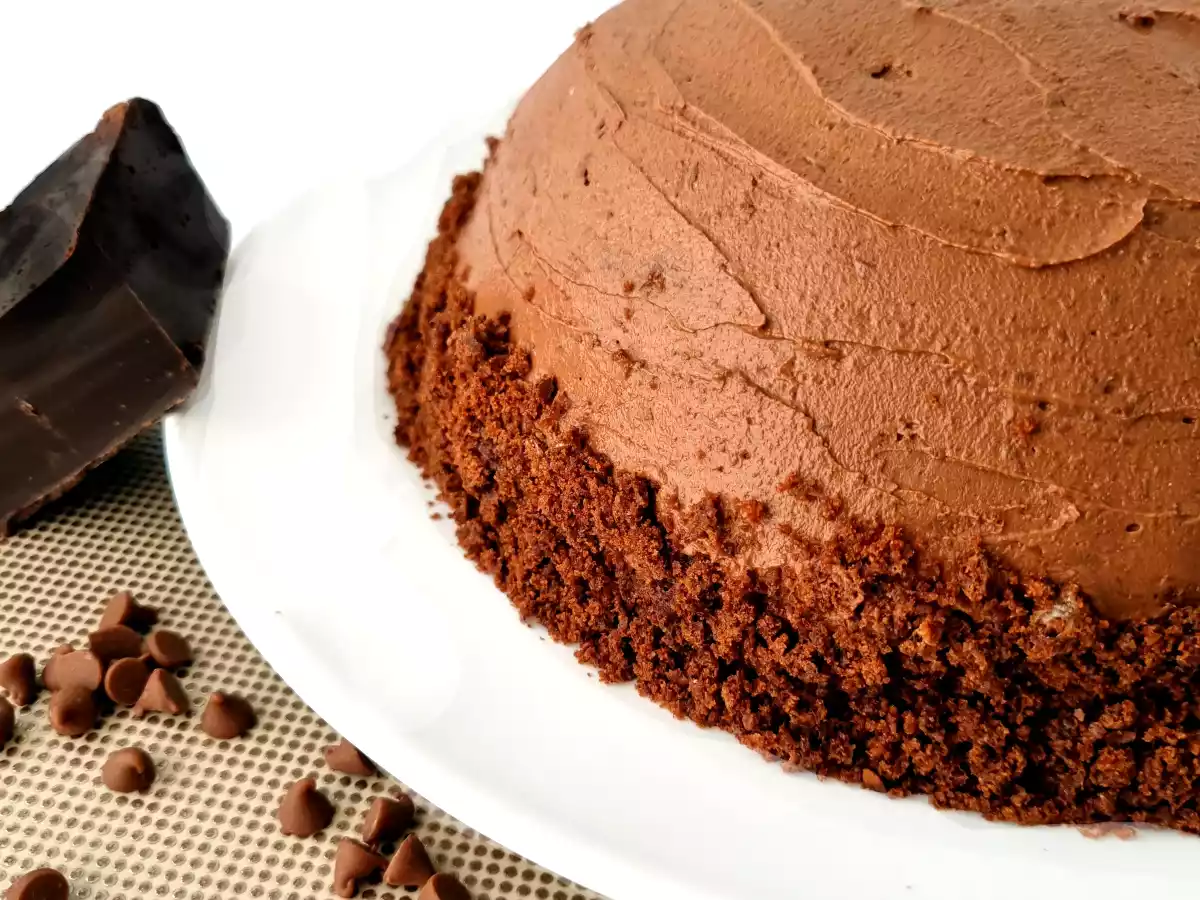 Tarta de chocolate {Sin azúcar y sin horno} - foto 3