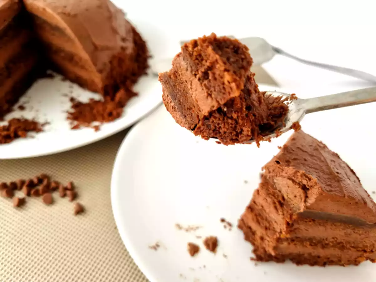 Tarta de chocolate {Sin azúcar y sin horno} - foto 4