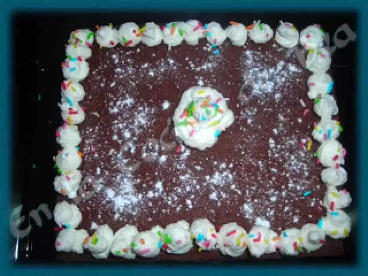 Tarta de chocolate y chantilly