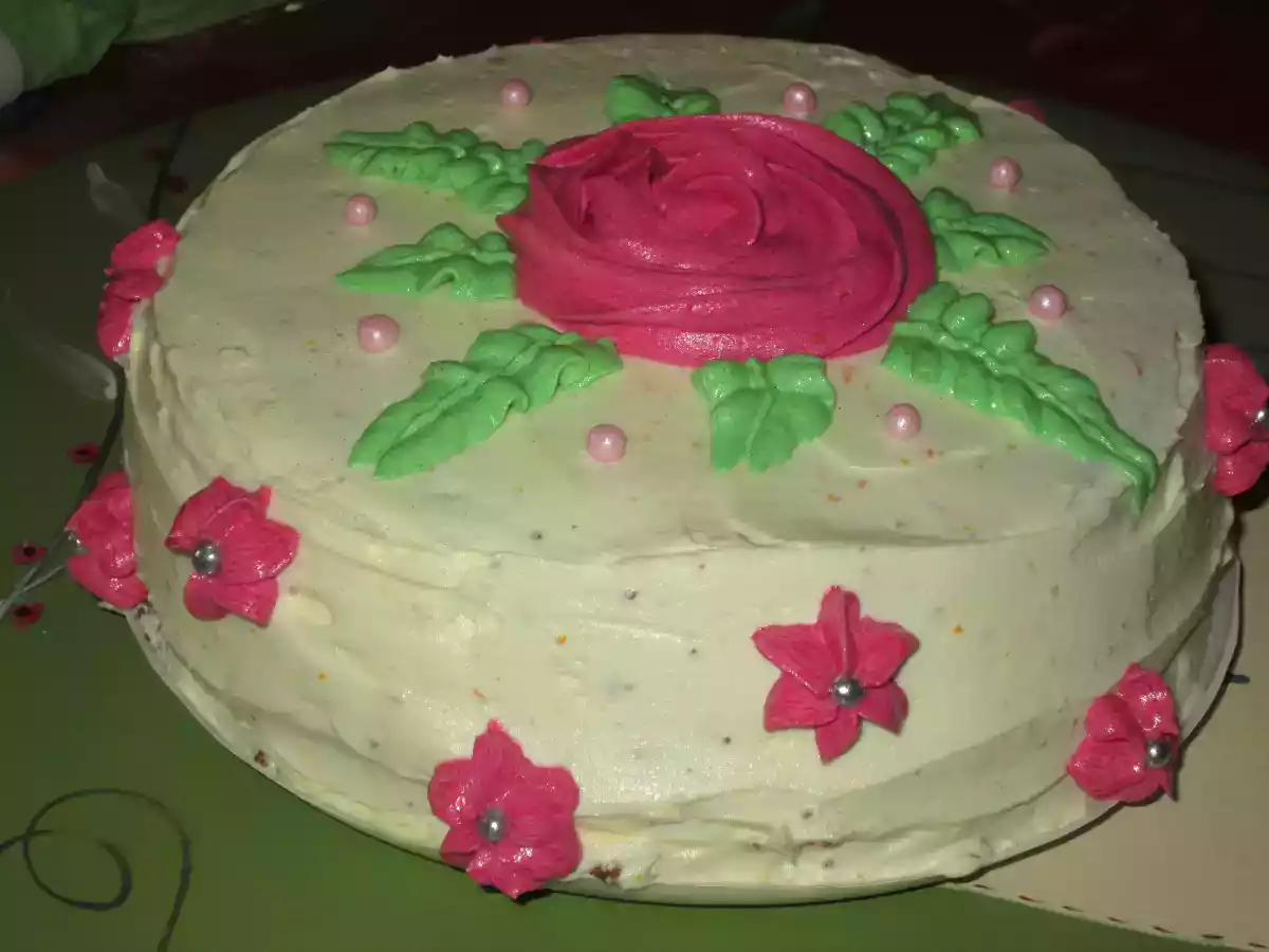 Tarta de chocolate y crema de naranja