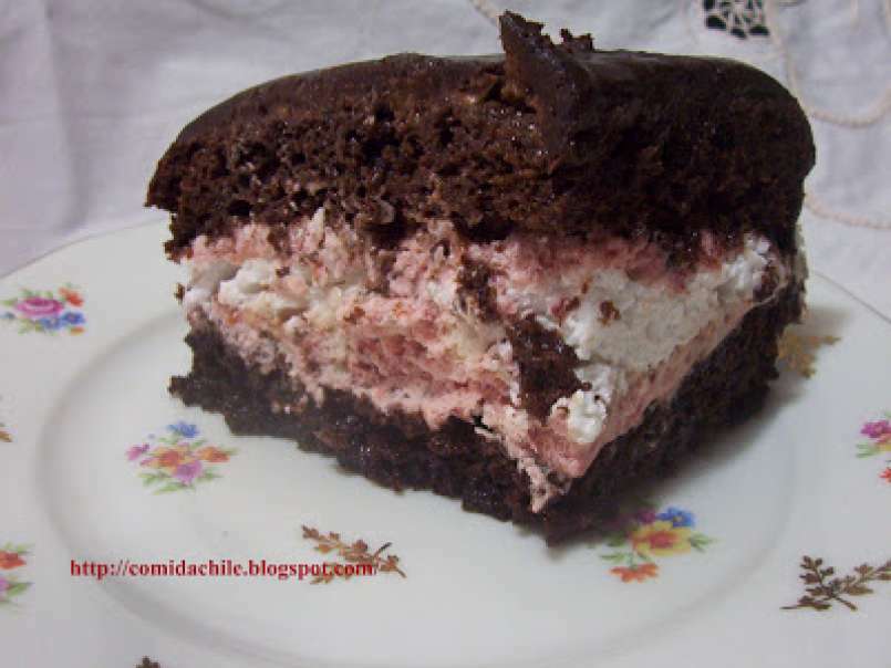 Tarta de chocolate y merengue italiano, foto 1