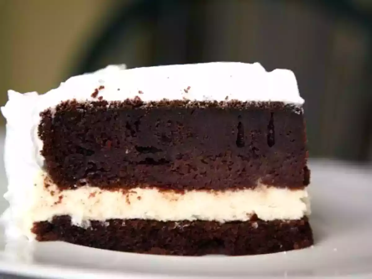 Tarta de chocolate y merengue suizo