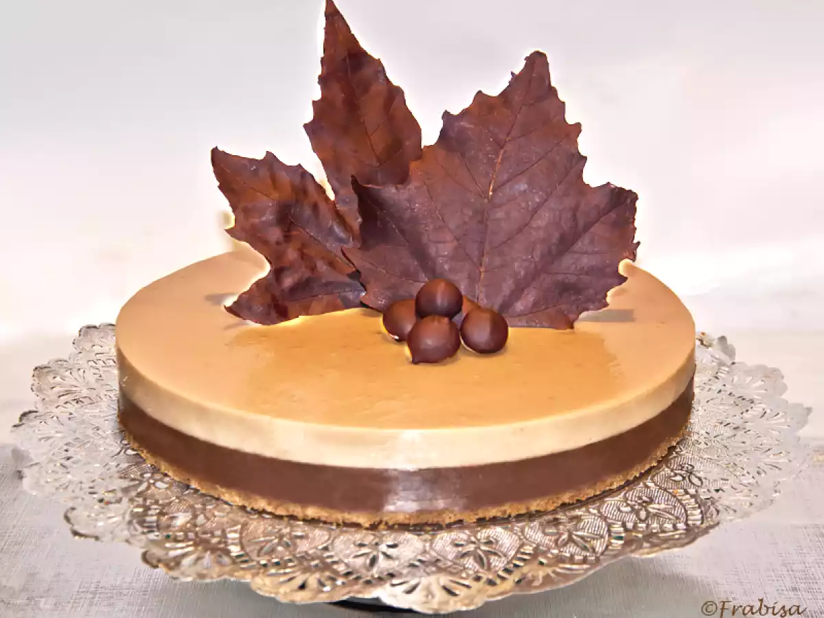 Tarta de chocolate y turrón