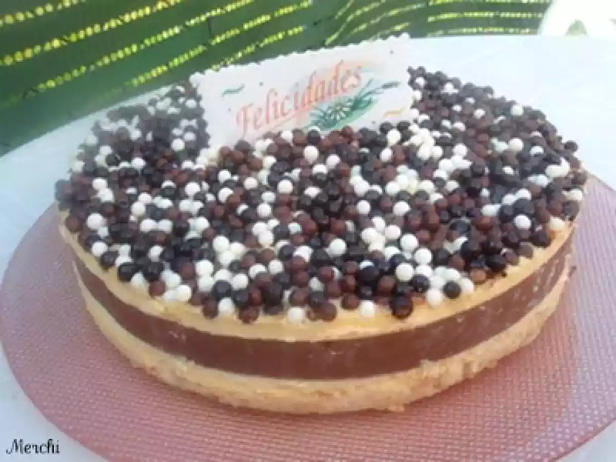 Tarta de chocolate y vainilla