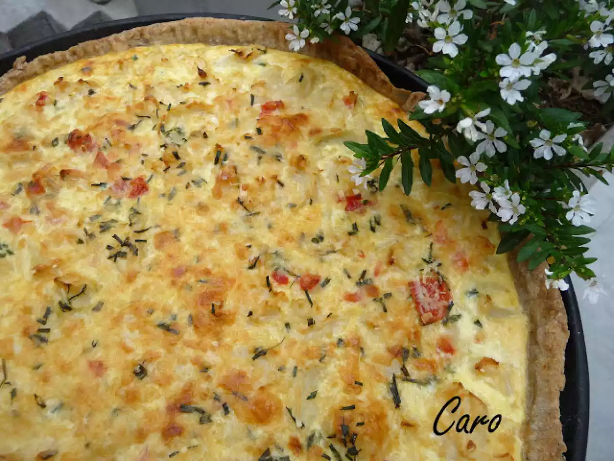 Tarta de coliflor y heladitos de frutilla
