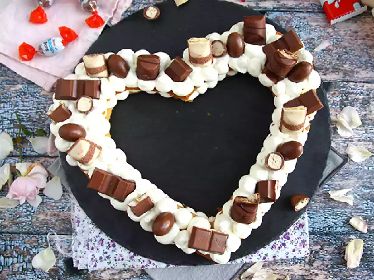 Tarta de corazón con Kinder (Heart cake) - foto 2