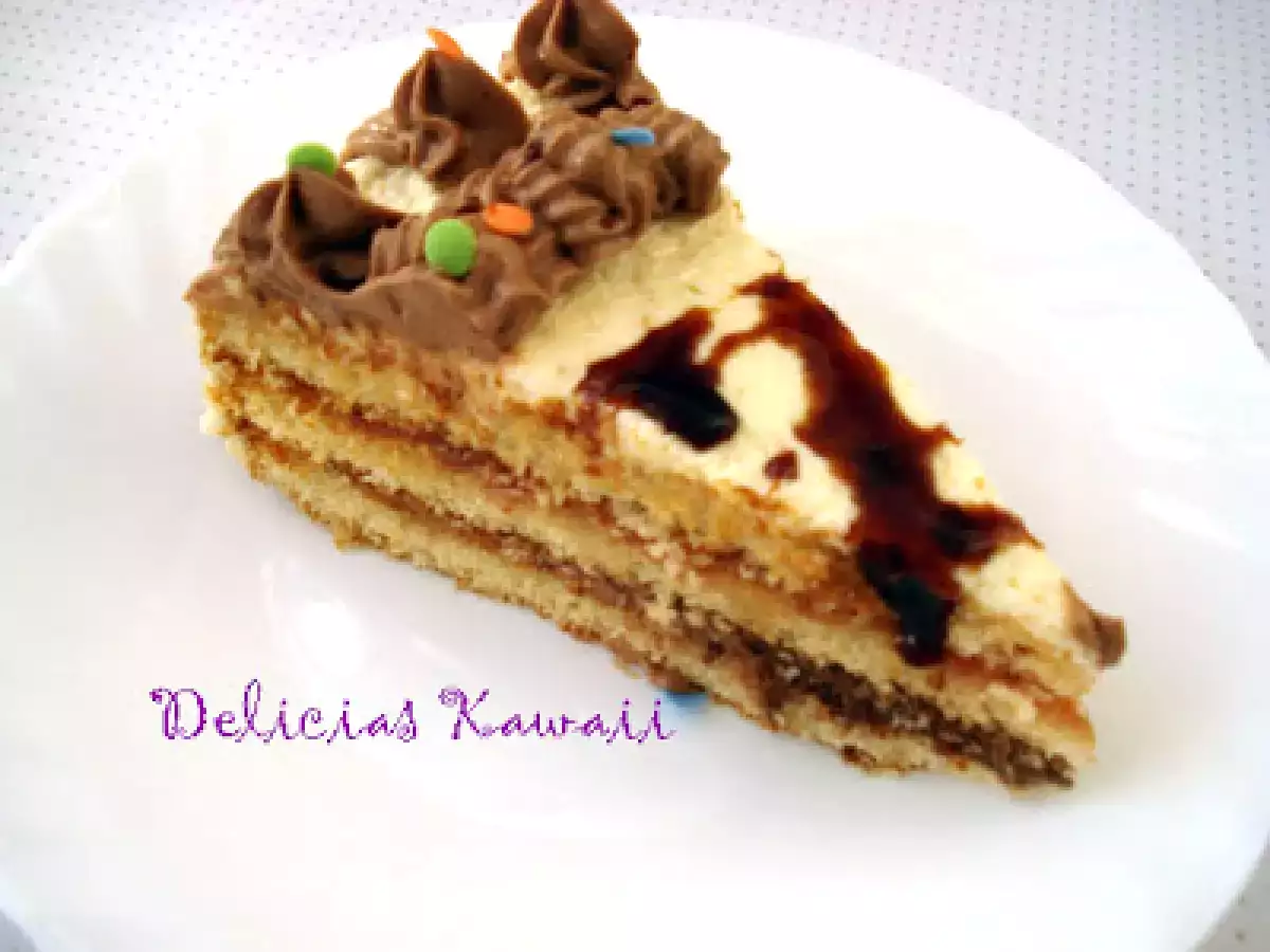 Tarta de crema de coco y nutella - foto 2