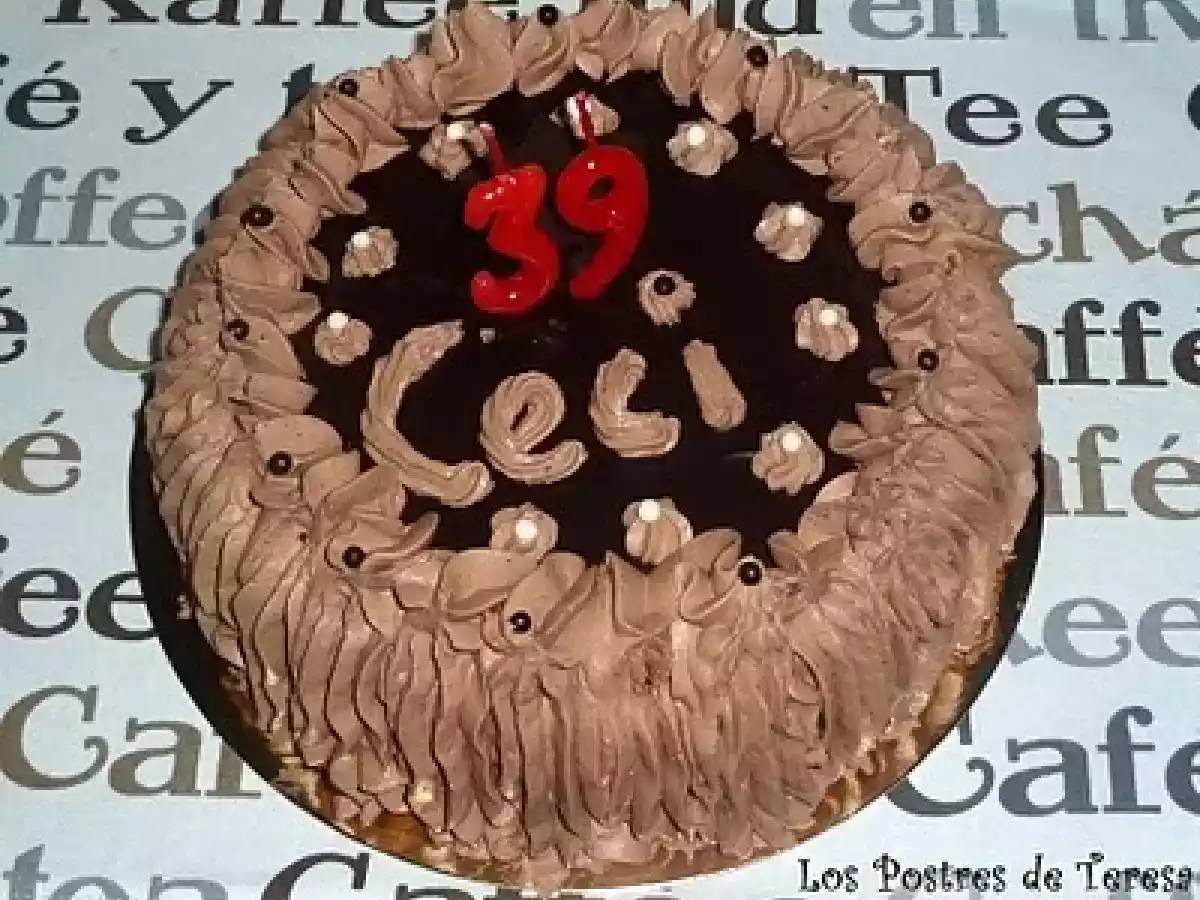 Tarta de Crema de Turrón y Chocolate