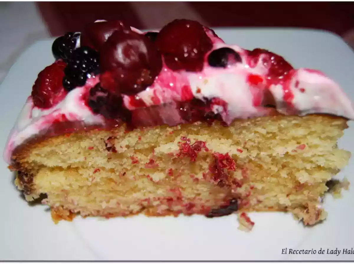 Tarta de crème fraîche y frutos del bosque - foto 2