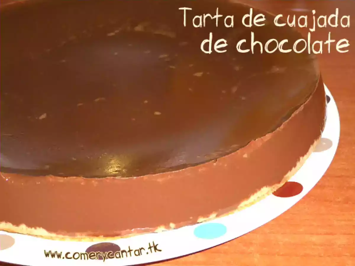 Tarta de cuajada de chocolate
