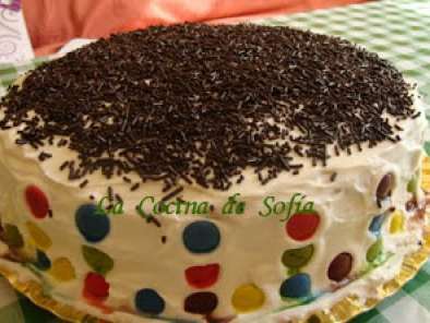Tarta de cumpleaños Chocolate y Natillas