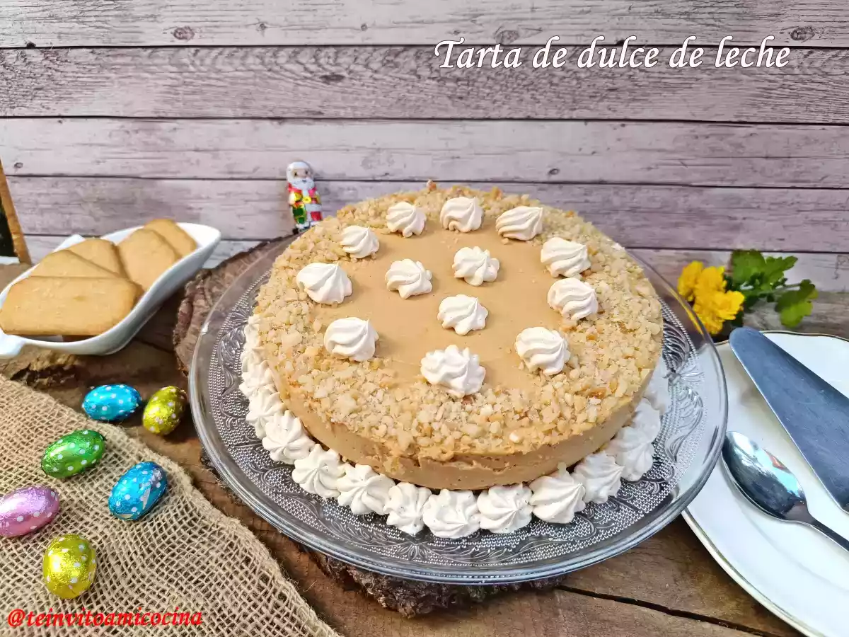Tarta de dulce de leche sin horno