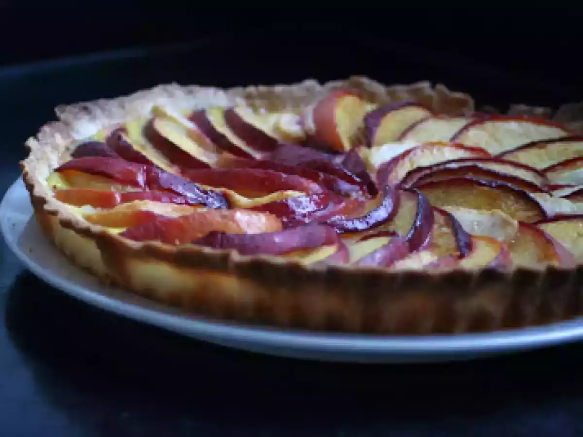 Tarta de duraznos y pelones