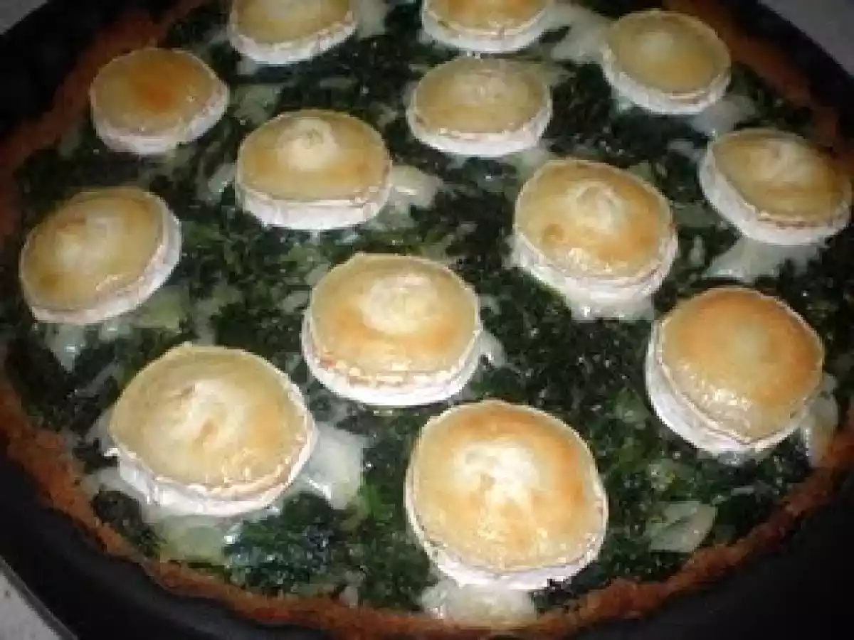 Tarta de espinacas con queso de cabra
