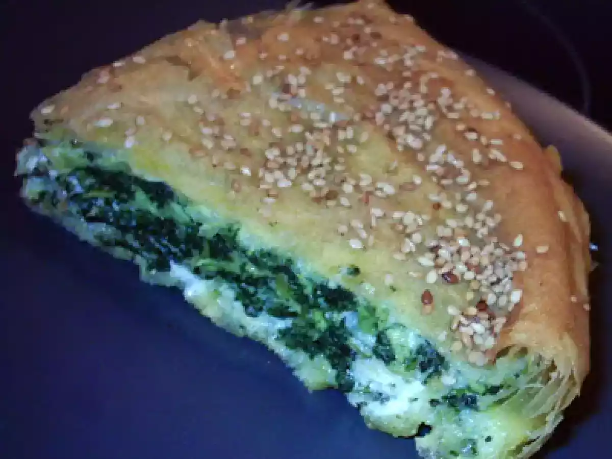 Tarta de espinacas y queso feta