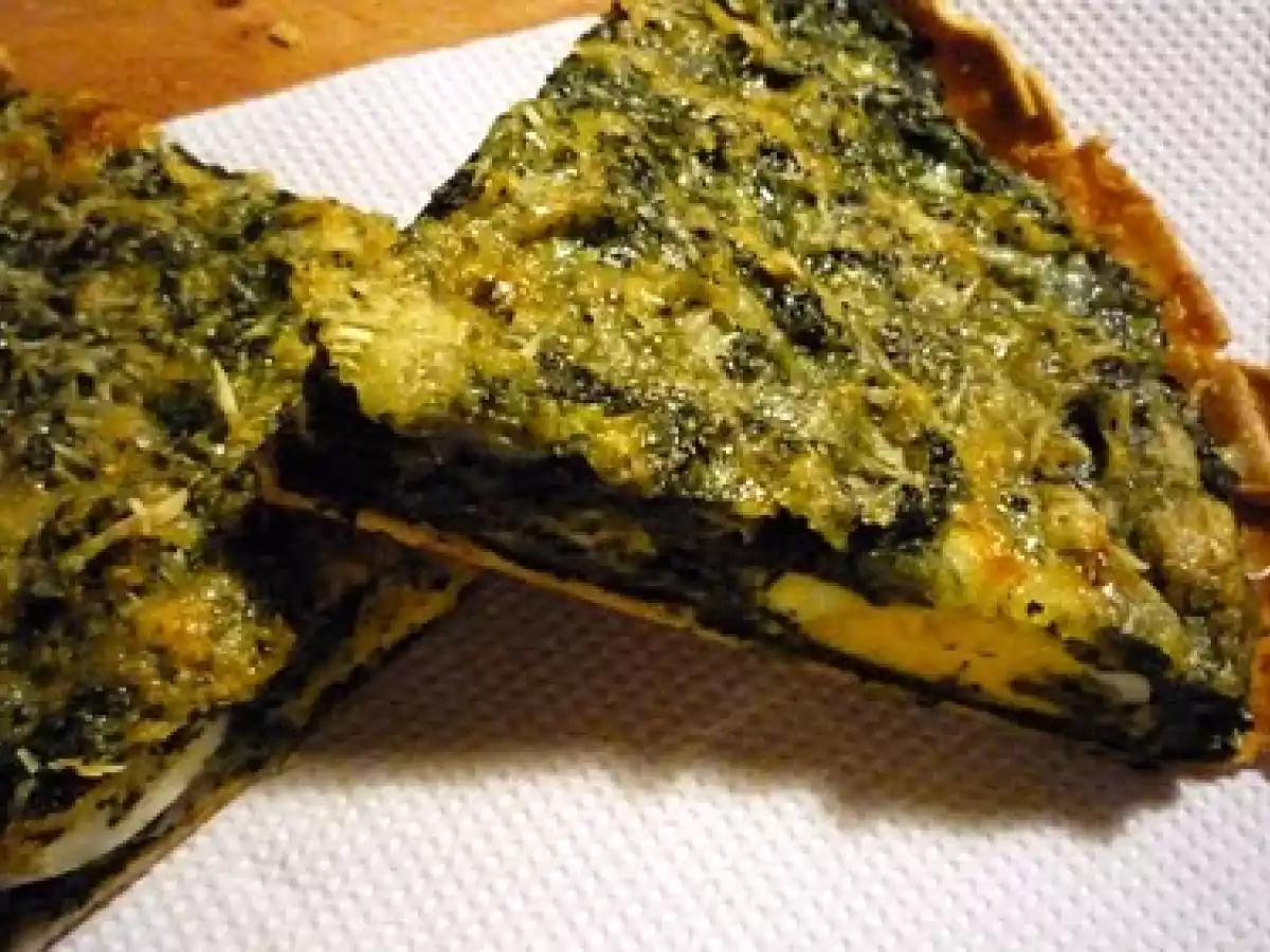 Tarta de espinacas y roquefort