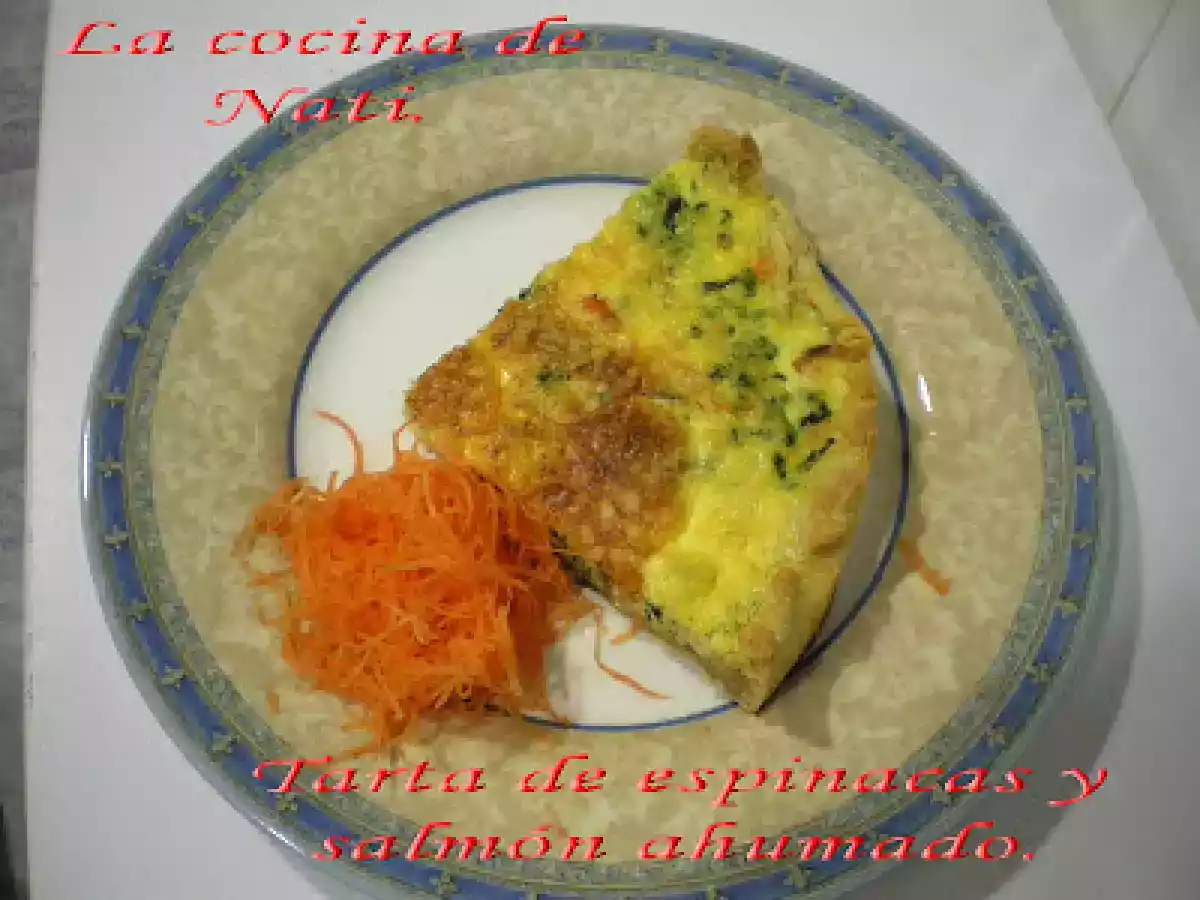 TARTA DE ESPINACAS Y SALMON AHUMADO.