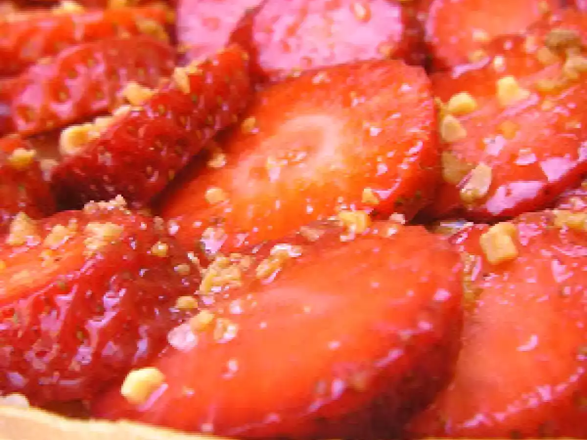 Tarta de fresas con crema pastelera