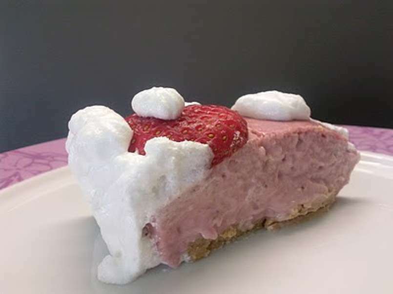 Tarta de fresas con merengue suizo, sin lactosa, Thermomix y Fussioncook, foto 2
