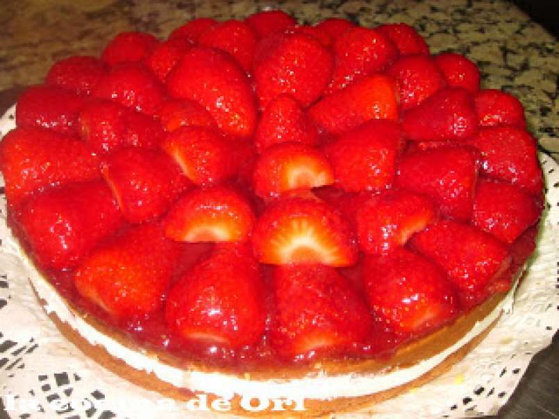 Tarta de fresas con nata - foto 3
